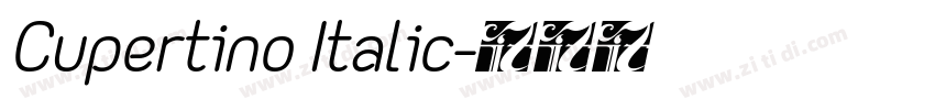 Cupertino Italic字体转换